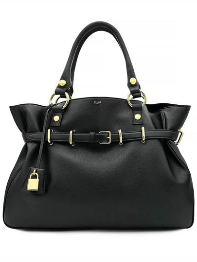 Anita Medium Calfskin Tote Bag Black - CELINE - BALAAN 2