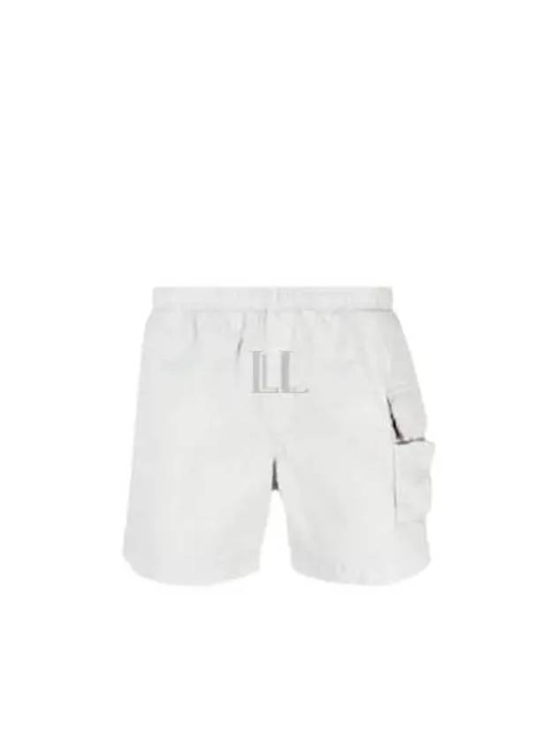 Flat Nylon Logo Patch Utility Swim Shorts Grey - CP COMPANY - BALAAN 2