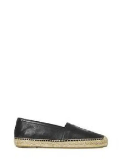 Monogram Leather Espadrilles Black - SAINT LAURENT - BALAAN 2