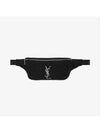 Cassandre Classic Canvas Leather Belt Bag Black - SAINT LAURENT - BALAAN 3