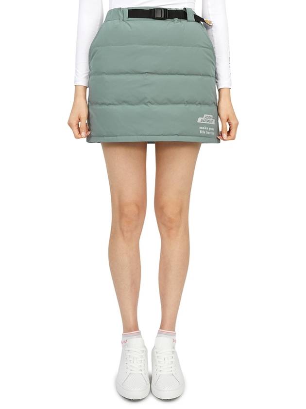 Women's Padded H-Line Skirt Green - HORN GARMENT - BALAAN 1