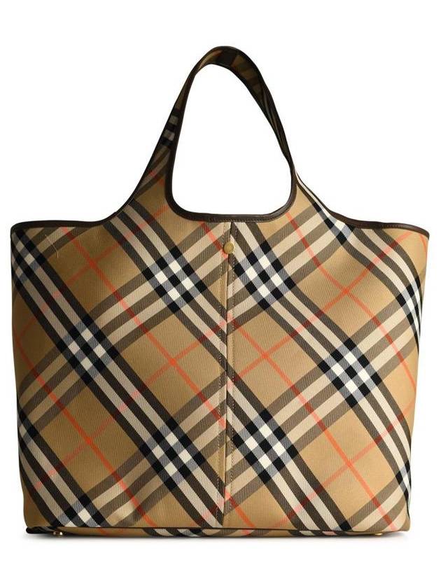 Check Medium Tote Bag Sand - BURBERRY - BALAAN 4