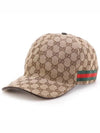 Original GG Web Supreme Canvas Baseball Ball Cap Beige Ebony - GUCCI - BALAAN 2