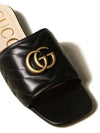 Double G Matelasse Slippers Black - GUCCI - BALAAN 5