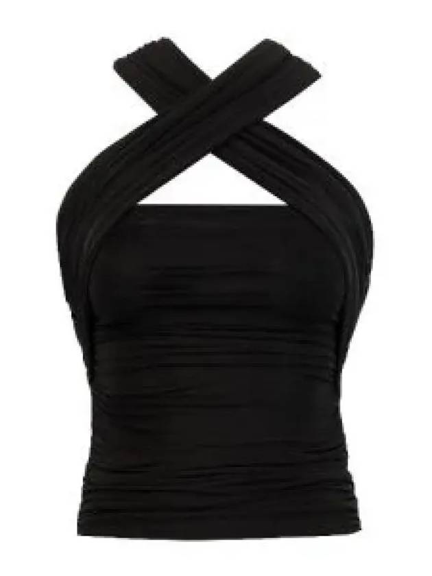 Wrinkle Jersey Sleeveless Black - SAINT LAURENT - BALAAN 2