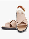 Fussbett Leather Sandals Dessert Beige - MARNI - BALAAN 5