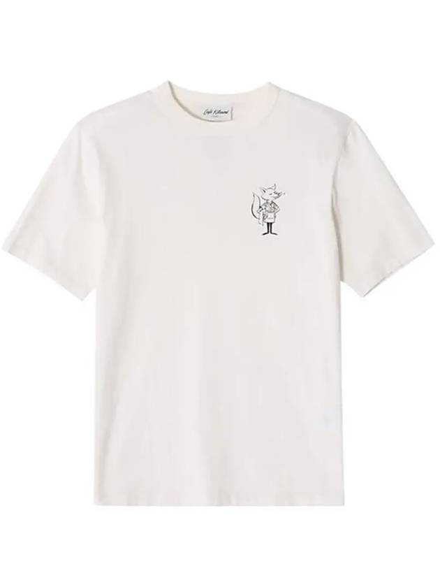 Cafe Fox Cotton Short Sleeve T-Shirt White - MAISON KITSUNE - BALAAN 5