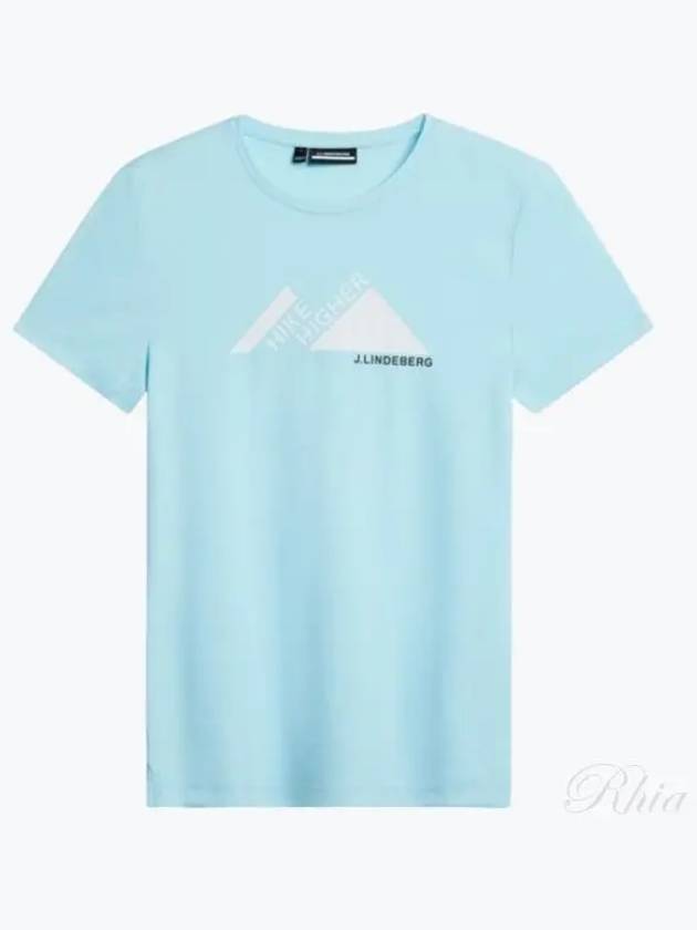 Golf Valeria Graphic Short Sleeve T-Shirt Light Blue - J.LINDEBERG - BALAAN 2