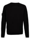 Wappen Patch Crew Neck Knit Top Black - STONE ISLAND - BALAAN 3