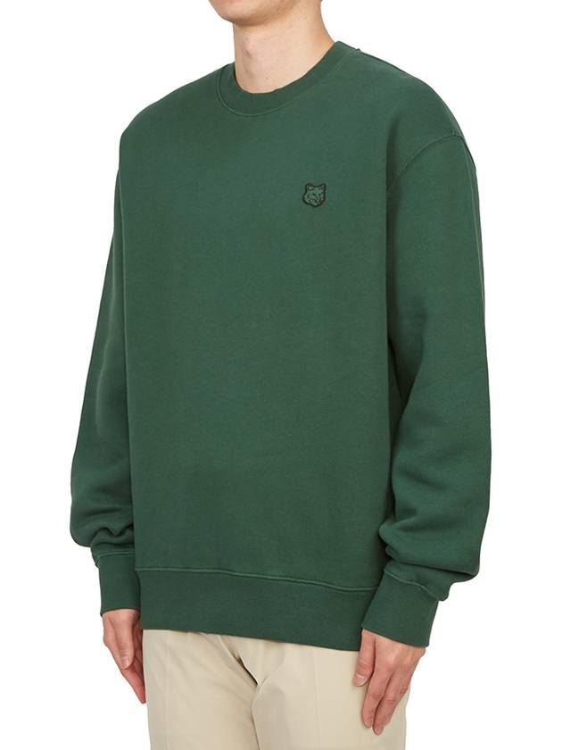 Tonal Fox Head Patch Sweatshirt Green - MAISON KITSUNE - BALAAN 3