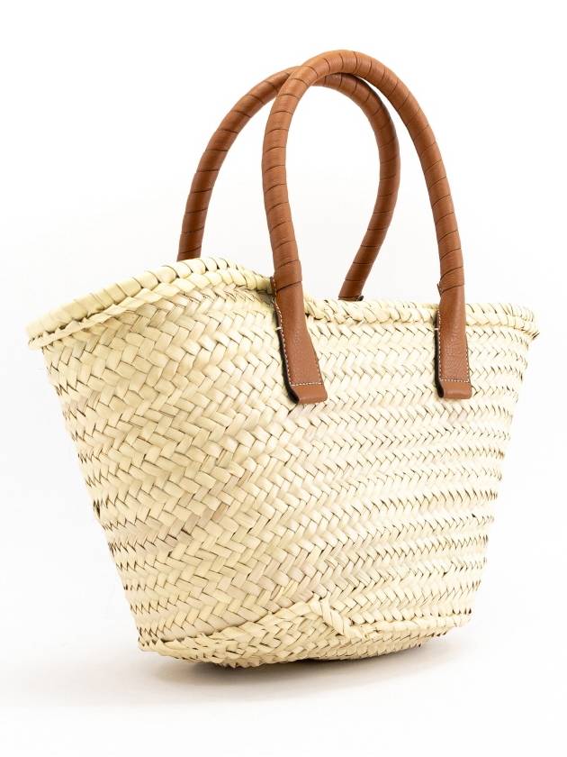 Marcie Leather Raffia Tote Bag Begie - CHLOE - BALAAN 5