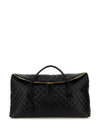 Giant Quilting Leather Travel Duffel Bag Black - SAINT LAURENT - BALAAN 1