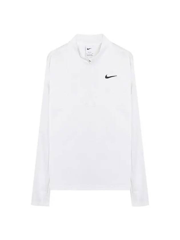 Men's Dry Fit Essential Half Zip Long Sleeve T-Shirt White - NIKE - BALAAN 1