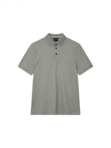 Men s Wool Pique Easy Polo Shirt Dark Khaki 270500 - GIORGIO ARMANI - BALAAN 1