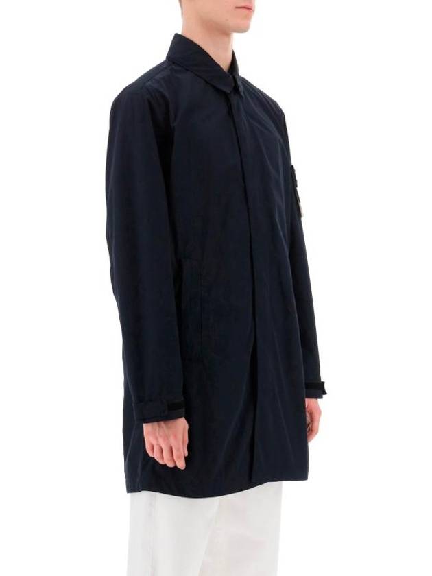 Micro Twill Compass Badge Trench Coat Navy - STONE ISLAND - BALAAN 3