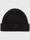 Face logo patch ribbed knit wool beanie hat - ACNE STUDIOS - BALAAN 2