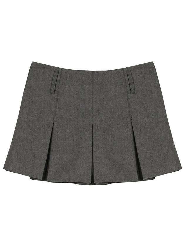 Low rise pleated skirt gray - HIGH SCHOOL DISCO - BALAAN 2