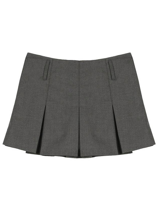 Low rise pleated skirt gray - HIGH SCHOOL DISCO - BALAAN 2