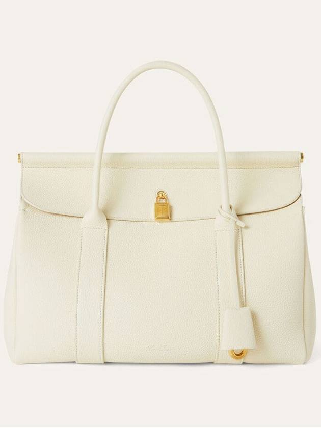 Loom L32 Grained Calfskin Tote Bag Whisper White - LORO PIANA - BALAAN 2