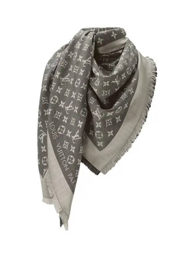 Monogram Denim Scarf Black - LOUIS VUITTON - BALAAN 4