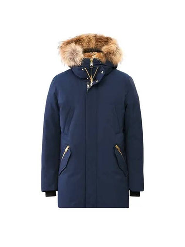 Edward Natural Fur Hooded Down Parka Navy - MACKAGE - BALAAN 1