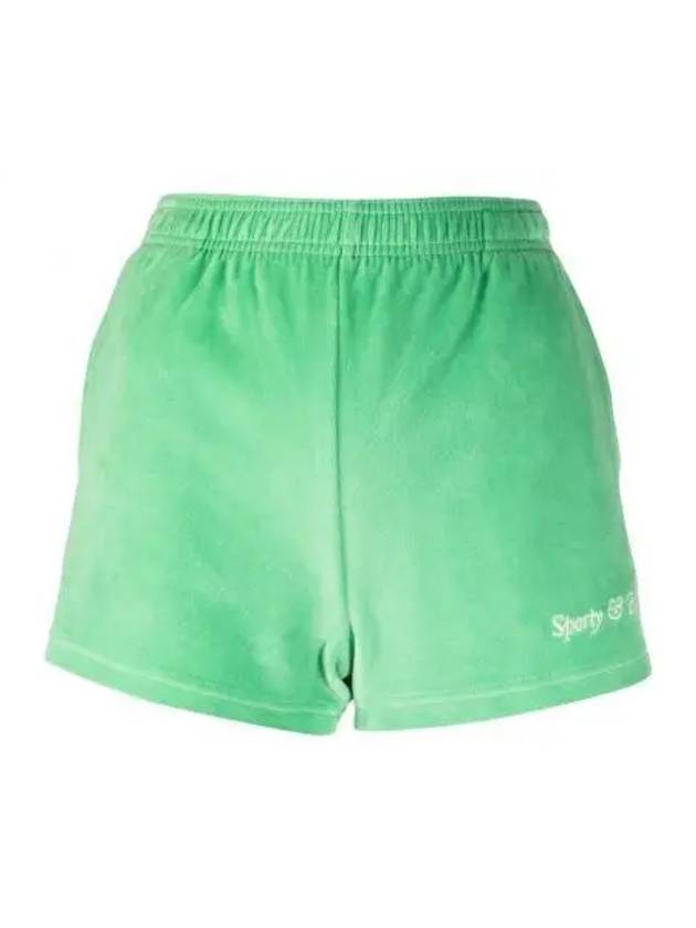 Embroidered Logo Shorts Green - SPORTY & RICH - BALAAN 2