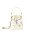 Nano Noe Bicolor Monogram Empreinte Leather Bucket Bag Latte White - LOUIS VUITTON - BALAAN 1