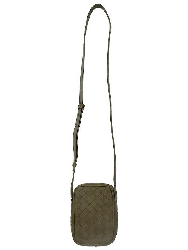 Intrecciato Rectangle Mini Cross Bag Mud - BOTTEGA VENETA - BALAAN 4