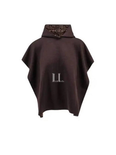 Wool Poncho Brown - FENDI - BALAAN 2