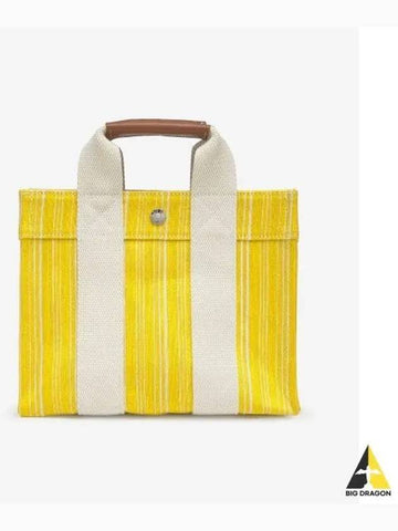 XS Striped Linen Tote Bag Yellow TOTEXSFYELLOW - RUE DE VERNEUIL - BALAAN 1