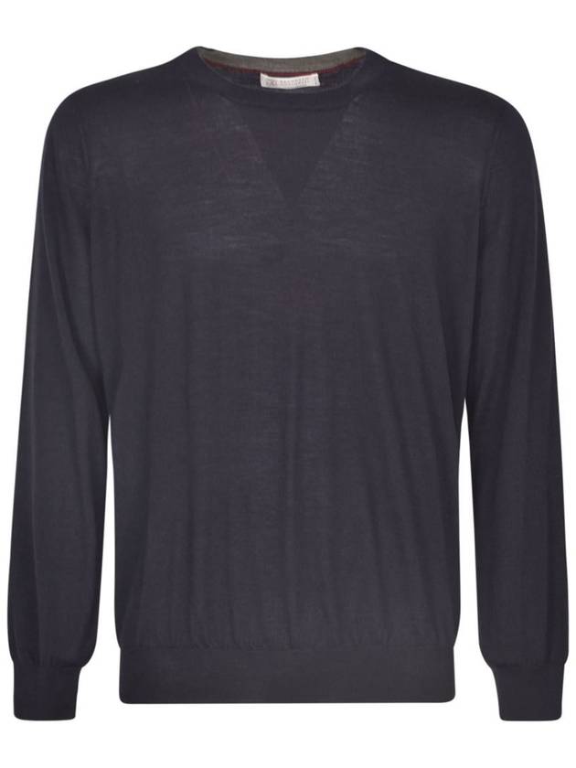 Wool Cashmere Knit Top Navy - BRUNELLO CUCINELLI - BALAAN 2