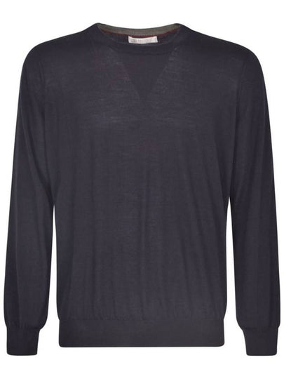 Wool Cashmere Knit Top Navy - BRUNELLO CUCINELLI - BALAAN 2