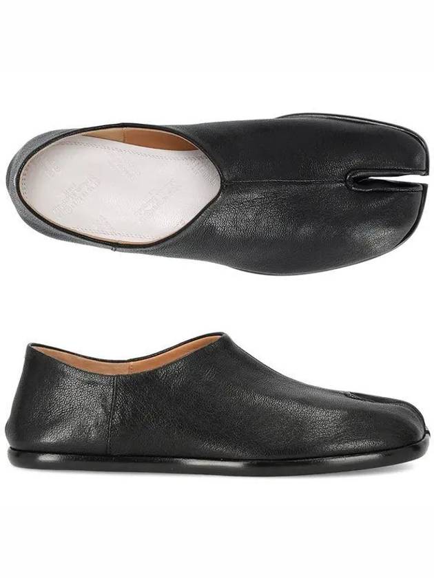 Tabi Babouche Leather Slippers Black - MAISON MARGIELA - BALAAN 2