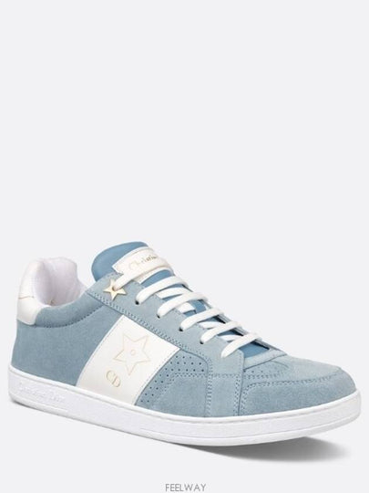 Star Suede Calfskin Low-Top Sneakers Pastel Blue - DIOR - BALAAN 2