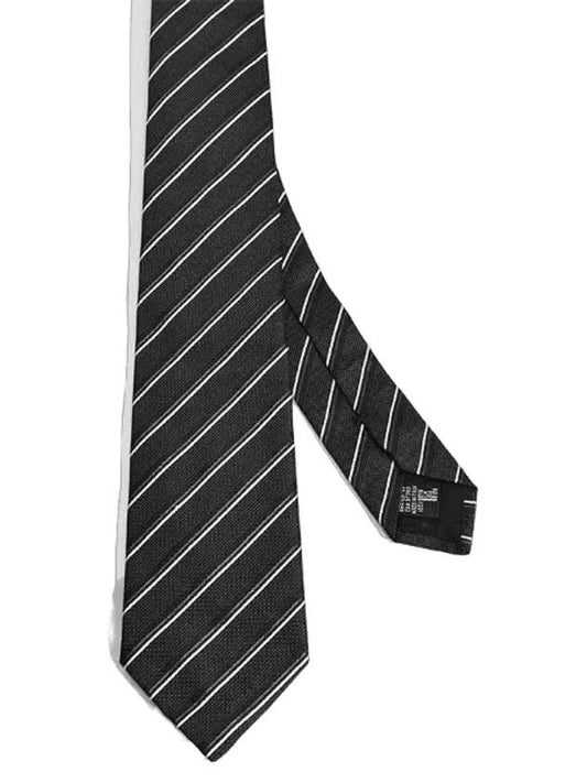 Striped Tie Black - EMPORIO ARMANI - BALAAN 1