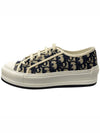 Walk'n' Platform Oblique Embroidered Low Top Sneakers Deep Blue - DIOR - BALAAN 2