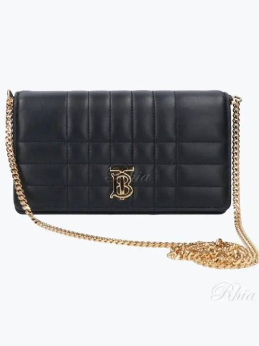 Lola Gold Logo Quilted Mini Cross Bag Black - BURBERRY - BALAAN 2