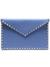 Rockstud Clutch Bag Blue - VALENTINO - BALAAN 1