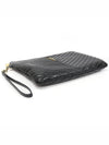 559193 Black Quilted Calfskin Gold Monogram Tablet New Medium Clutch - SAINT LAURENT - BALAAN 3