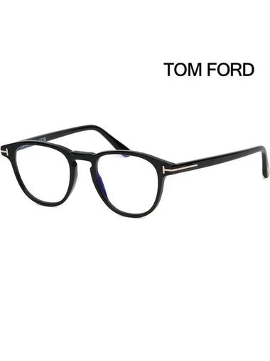 Blue light blocking glasses frame TF5899B 001 Light horn rim men women fashion eye protection - TOM FORD - BALAAN 1