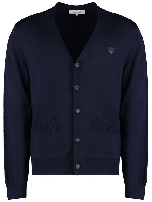 Bold Fox Head Patch Regular Cardigan Navy - MAISON KITSUNE - BALAAN 2