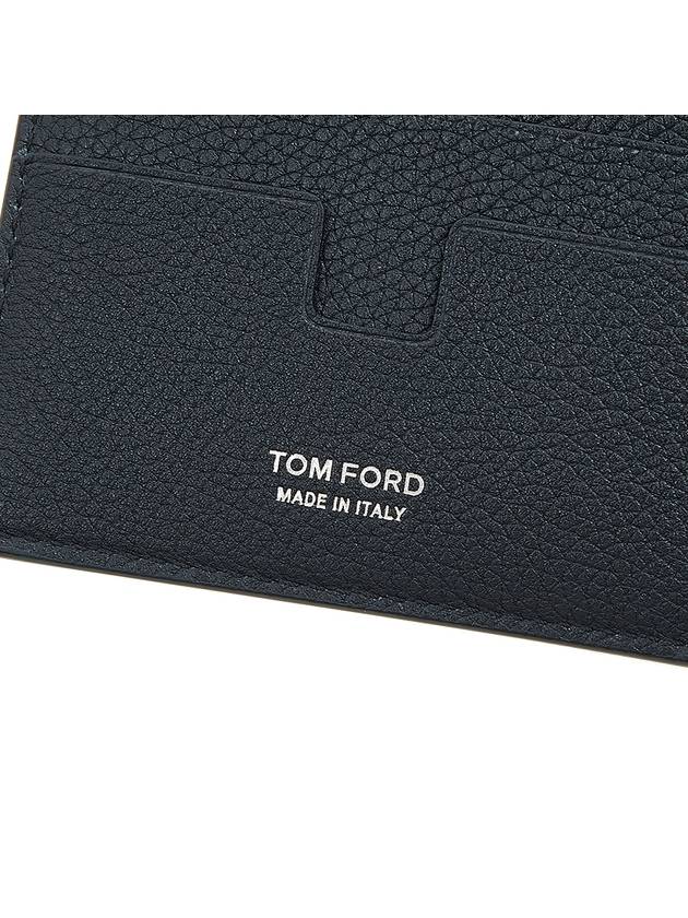 Men's T Line Leather Card Wallet Midnight Blue - TOM FORD - BALAAN 9