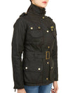 Women's International Logo Patch Wax Jacket Green - BARBOUR - BALAAN.