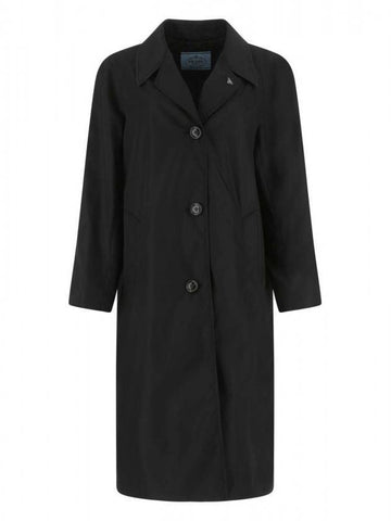 Triangle Logo Re-Nylon Single Coat Black - PRADA - BALAAN 1