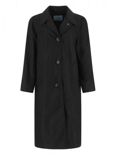 Triangle Logo Re-Nylon Single Coat Black - PRADA - BALAAN 1