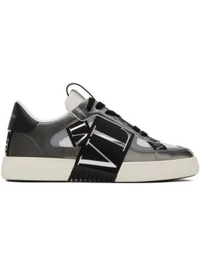 VLTN Logo Band Calfskin Low Top Sneakers Grey - VALENTINO - BALAAN 2