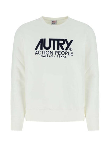 Logo Action People Sweatshirt White - AUTRY - BALAAN 1