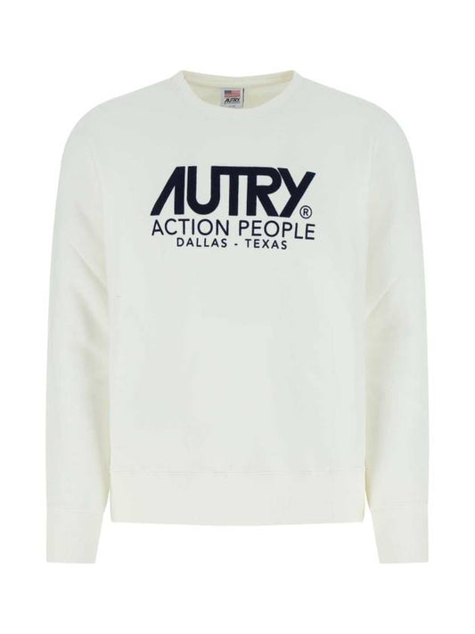 Logo Action People Sweatshirt White - AUTRY - BALAAN 1
