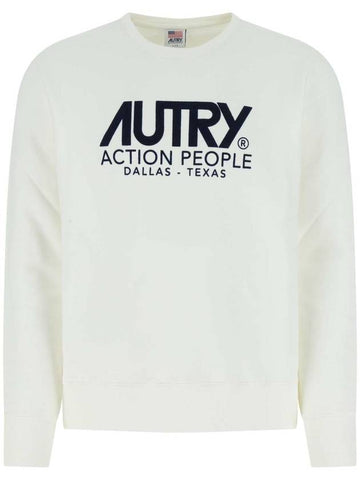 Logo Action People Sweatshirt White - AUTRY - BALAAN 1