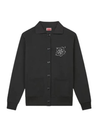 Constellation Embroidered Loose Cardigan Black - KENZO - BALAAN 2